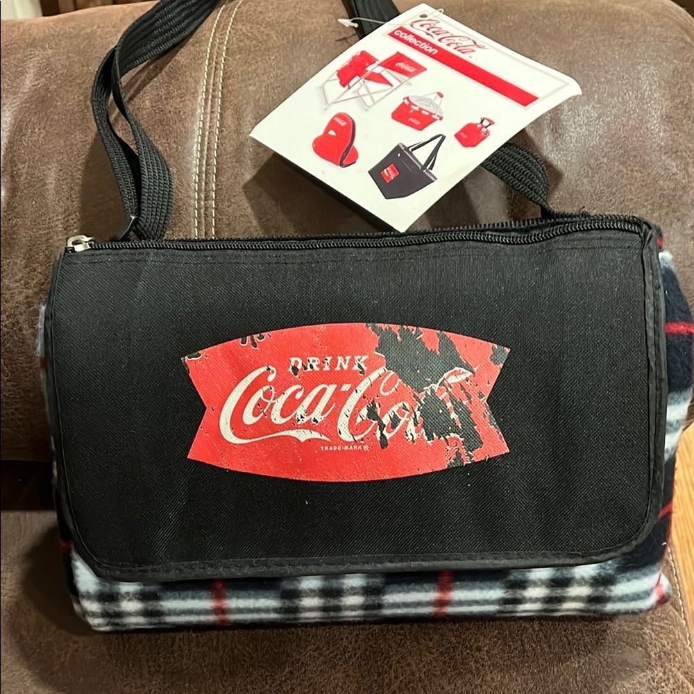 Coca Cola Black and Red blanket tote